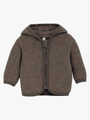 Huttelihut Ullfleecejakke Merinoull, Brown Melange