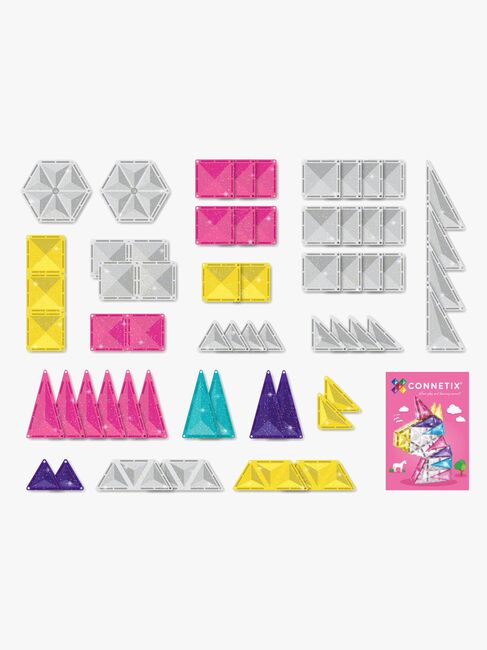Connetix Magnetiske Byggeklosser Glitter Enhjørning 56 Deler