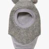 Huttelihut Balaklava Merinoull med Ører, Medium Grey Melange