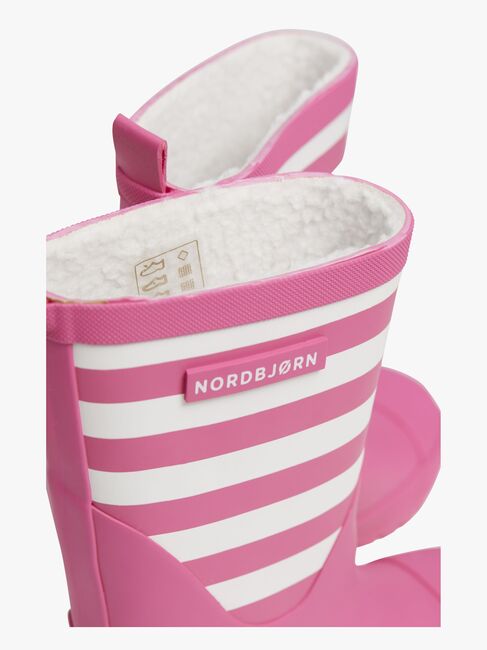 Nordbjørn Dunder Fôrede Gummistøvler, Fuschia/White
