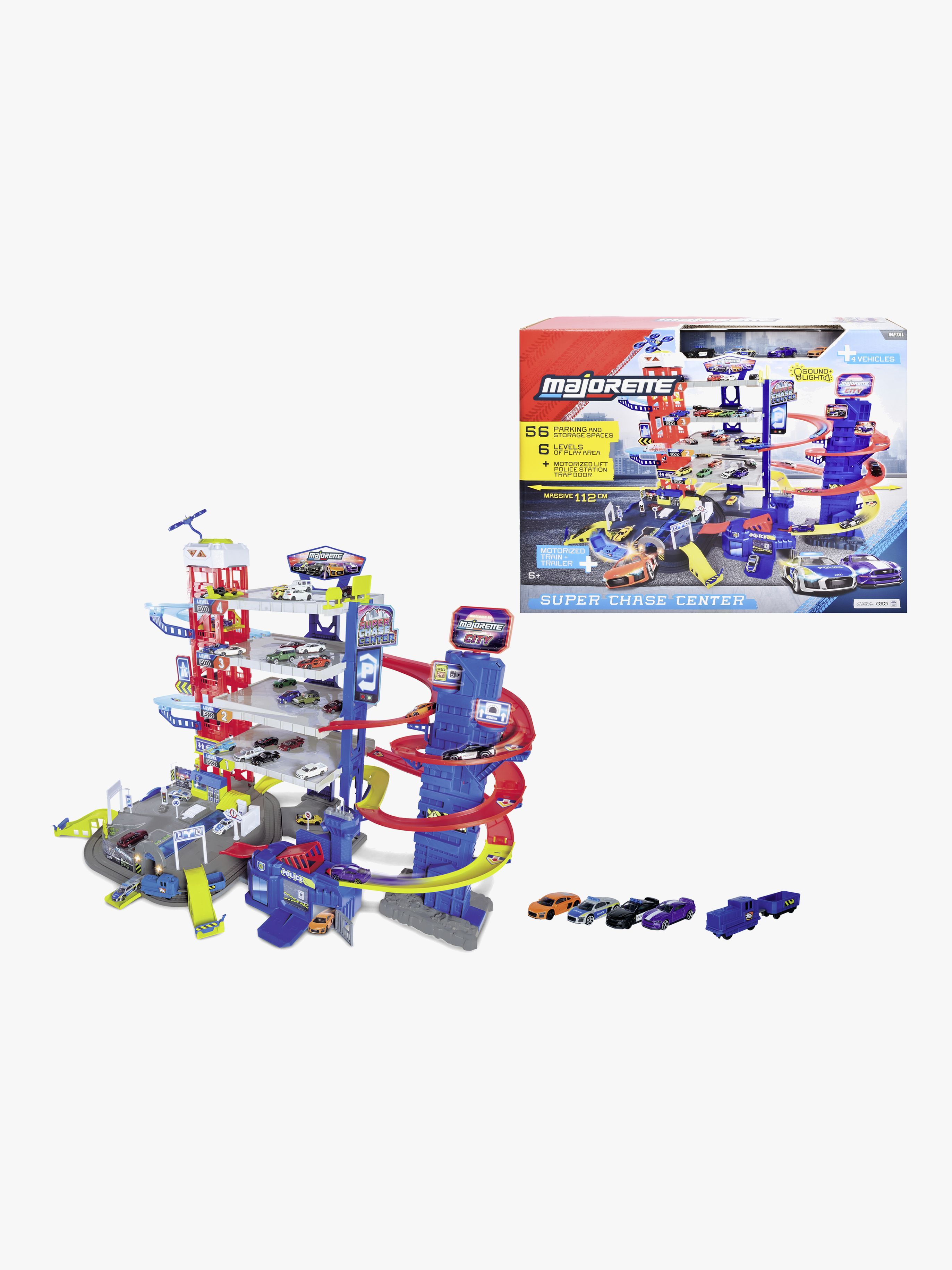Majorette Bilgarasje Super Chase Center - Biler - Metall,Plast