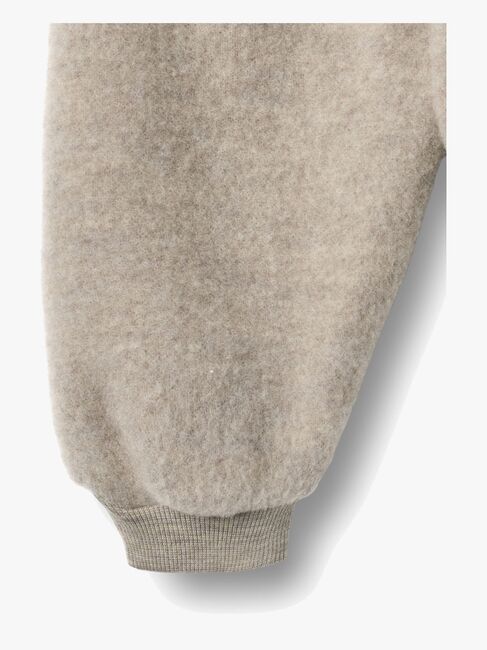 Wheat Kinnie Ullfleecebukse Merinoull, Khaki Melange