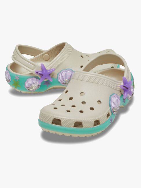 Crocs Classic Sea Sparkle Tøfler, Frappe