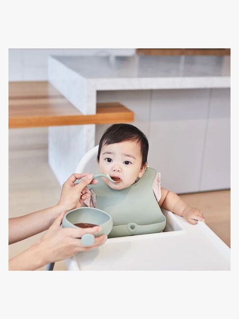 b.box Skål med Lokk Silikon, Sage