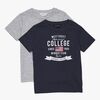 Luca & Lola Tore T-Skjorte 2-pack, Navy/Grey Melange