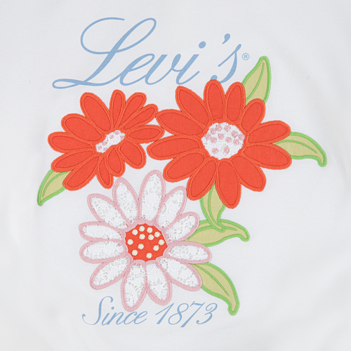 Levi's LVG Bubble Hem LS Knit T-skjorte, Bright White