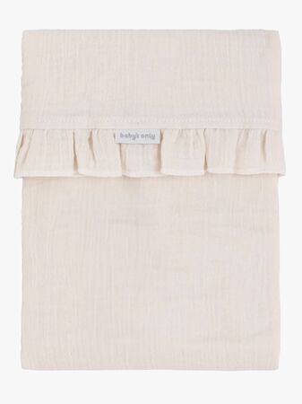 Baby's Only CALM Baby Crib Laken med Volang 120x150, Warm Linen