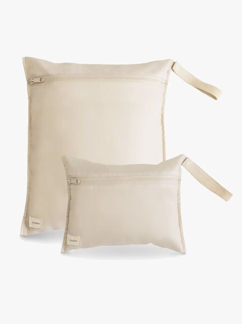 Mushie vanntett våtpose 2-pakning, Fog