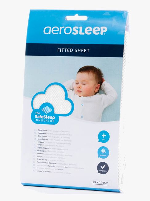 AeroSleep SafeSleep Stretchlaken 40x90, Hvit