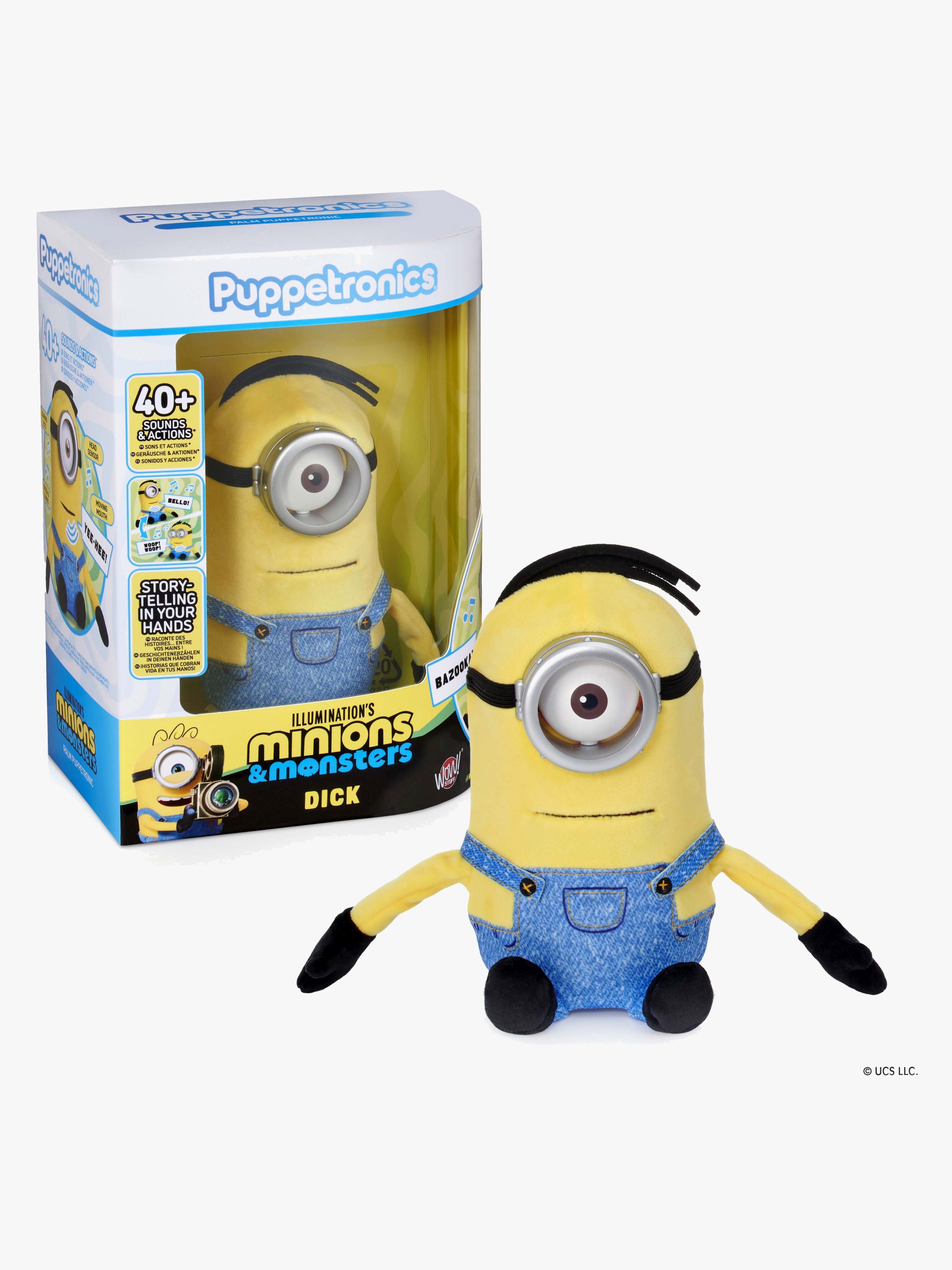 Minions Puppetronic Dick Palm Interaktivt Kosedyr 25 cm - Kosedyr