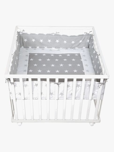 Roba Lekegrind med Hjul, Little Stars White