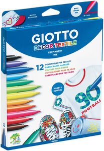 Giotto Decor Textil Tusjpenner 12-pack