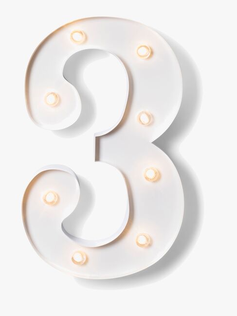 Alice & Fox Sifferlampe 3, Hvit