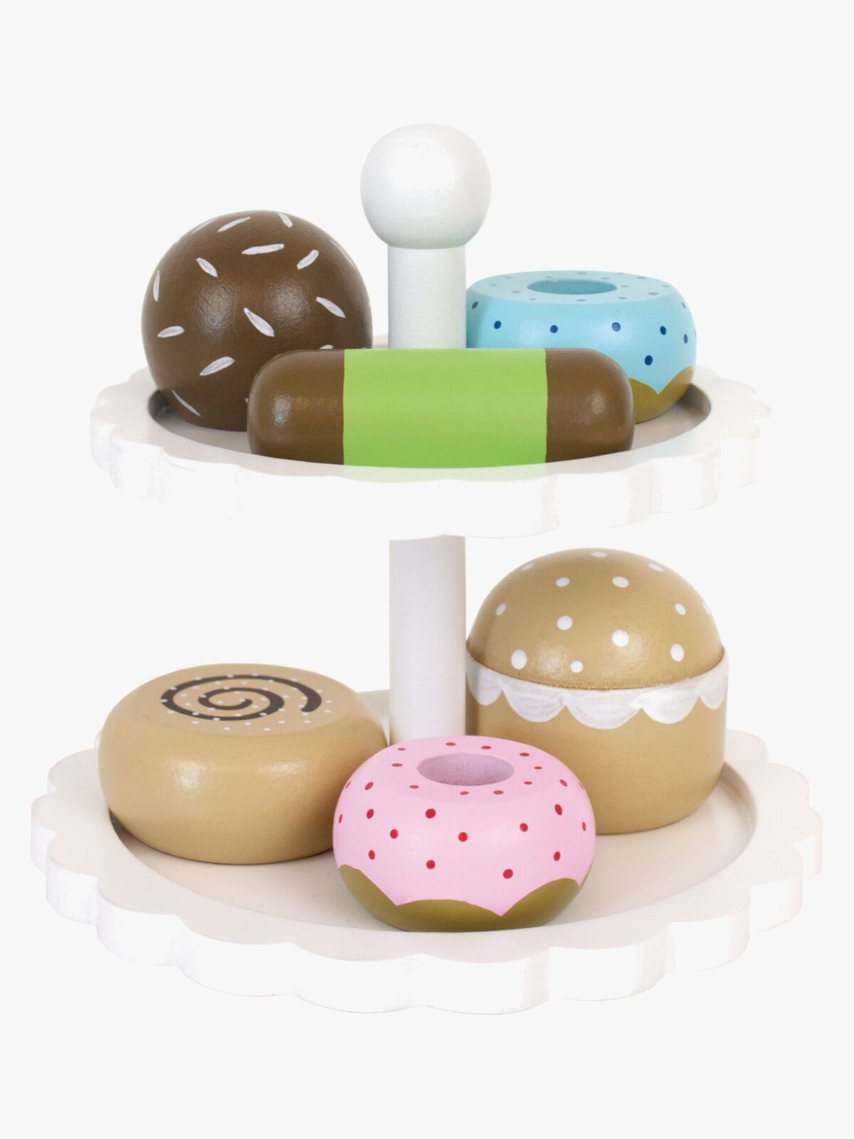 Jabadabado Kjøkkenleker Kakefat Med Kaker, Hvit