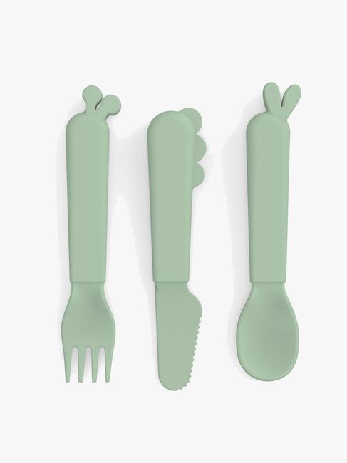 Done By Deer Friends Bestikk 3-pack, Green