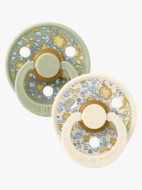 BIBS x Liberty Colour Smokk 2-Pack Lateks Str 2 Rund, Eloise/Sage Mix