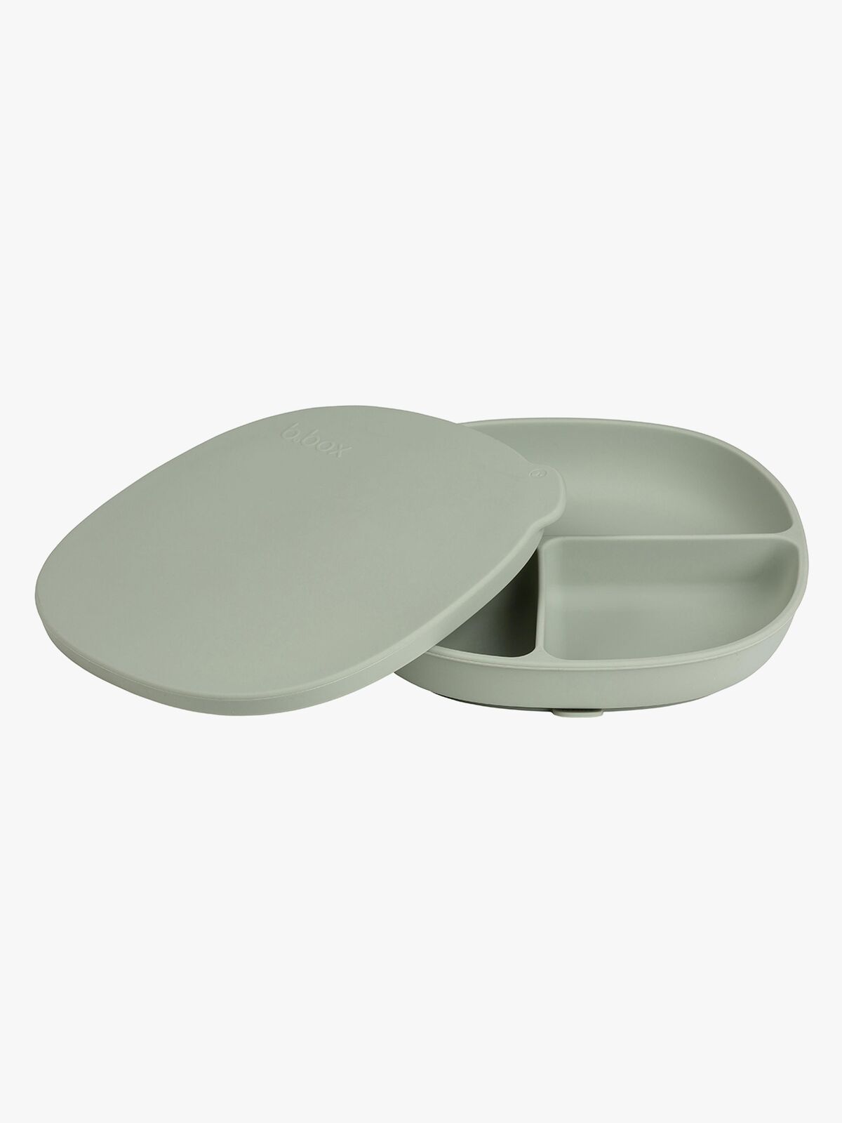 b.box Tallerken med Lokk Silikon, Sage