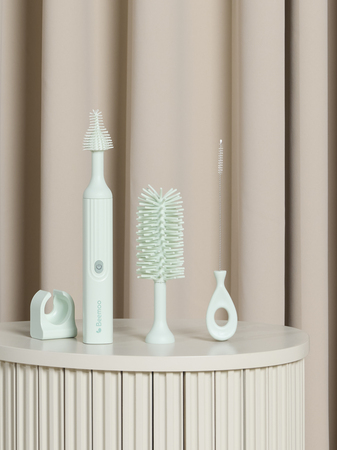 Beemoo CARE Elektrisk Flaskebørste til Tåteflaske, Soft Green