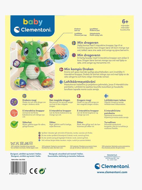 Clementoni  Interaktivt Kosedyr Drage