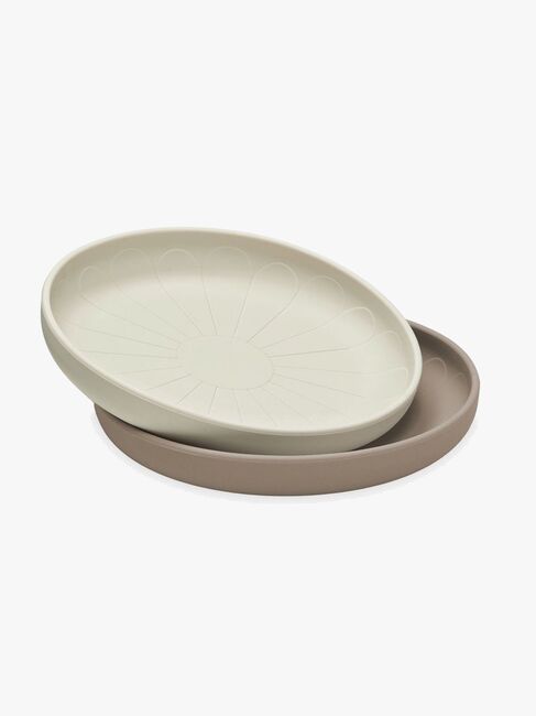 Cam Cam Copenhagen Silikontallerken 2-pack Flower, Earth Mix