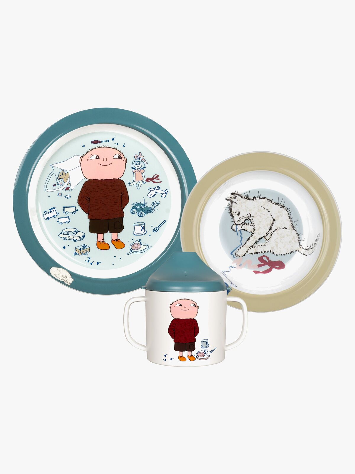 Albert Åberg Barneservise 3 Deler