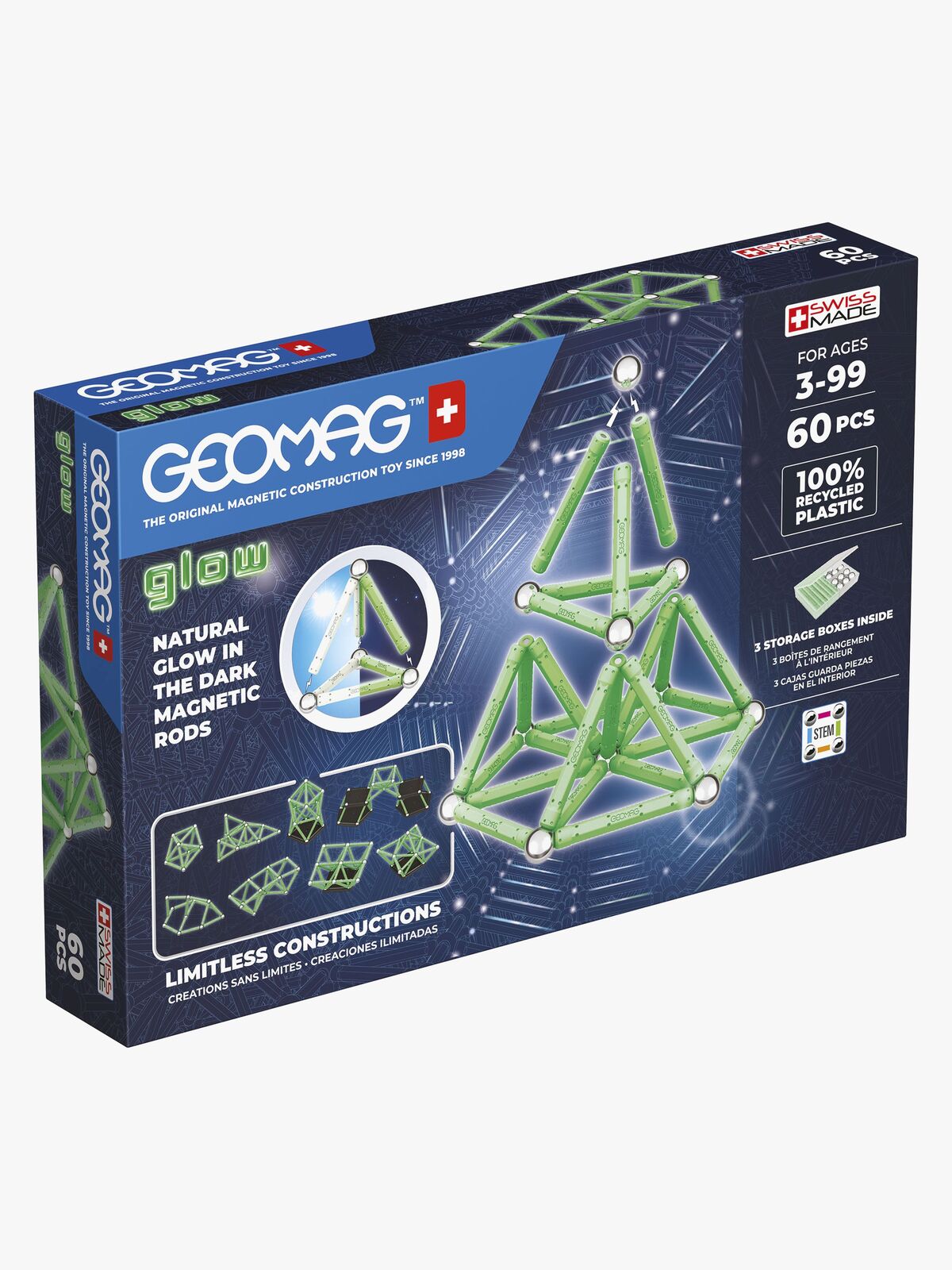 Geomag Glow Byggesett 60 Deler