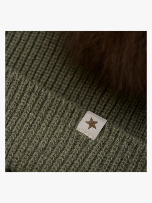 Huttelihut Lue Merinoull med Dusker Alpakka, Beetle