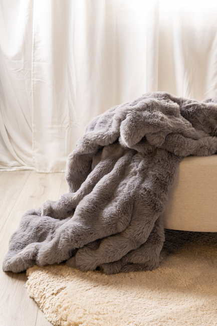 KMCarpets Bubble Pledd 130x170, Grå