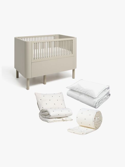 Alice & Fox June Vokseseng inkl. Sengesett NESSA 100x130, Dusk Beige