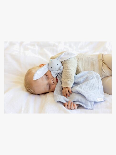 Teddykompaniet Diinglisar  Kanin Koseklut Musselin, Babyblå