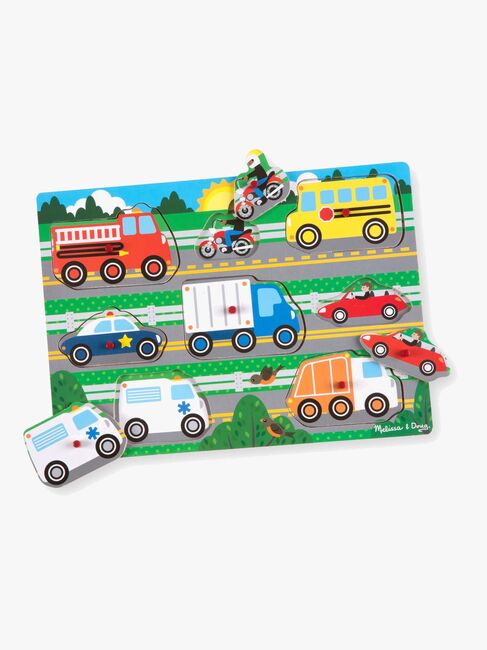 Melissa & Doug Knottepuslespill Av Tre Kjøretøy 8 Deler