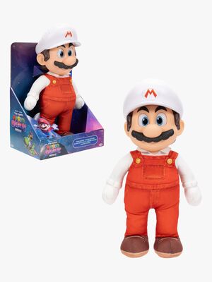 Super Mario Galaxy Movie Kosedyr Fire Mario 35 cm