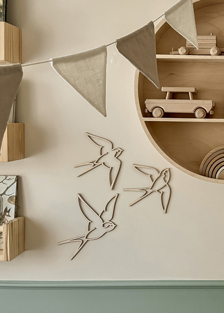 lis wycina Swallows Veggdekorasjon Tre