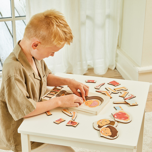 Barbo Toys Kroppspuslespill, Blå