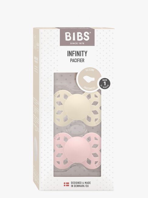 BIBS Infinity Smokk 2-pack Str. 1 Anatomical, Ivory/Blossom