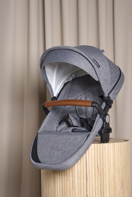 Beemoo Maxi 4 Twin Søskensete, Grey Melange/Black