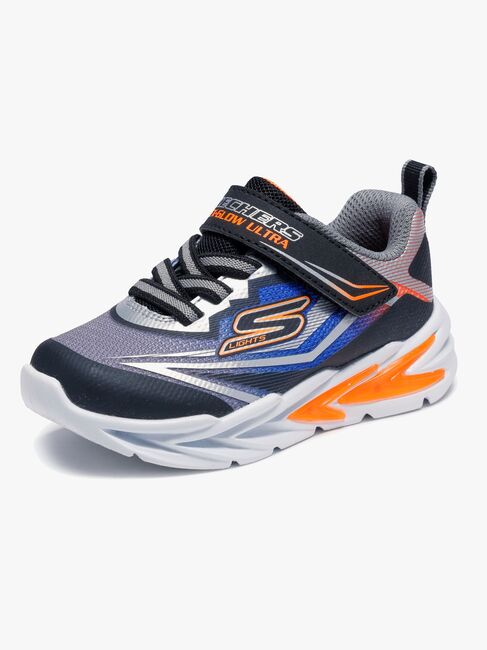 Skechers Flex-Glow Ultra Kids  Blinkende Sneakers, Svart