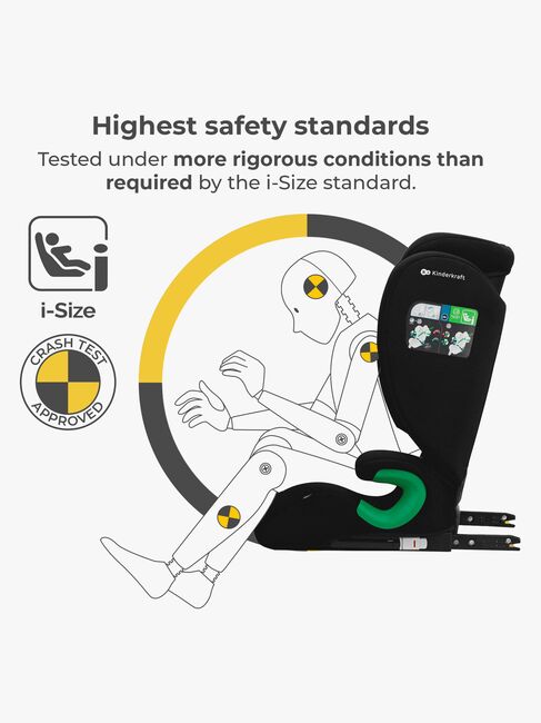 Kinderkraft JUNIOR FIX 2 i-Size Beltestol, Graphite Black