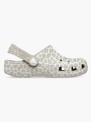 Crocs Classic Animal Glitter Tøfler, Almond Tint