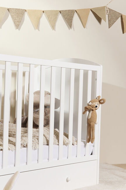 JLY Sprinkelseng med Oppbevaring, 124x60x90, Hvit