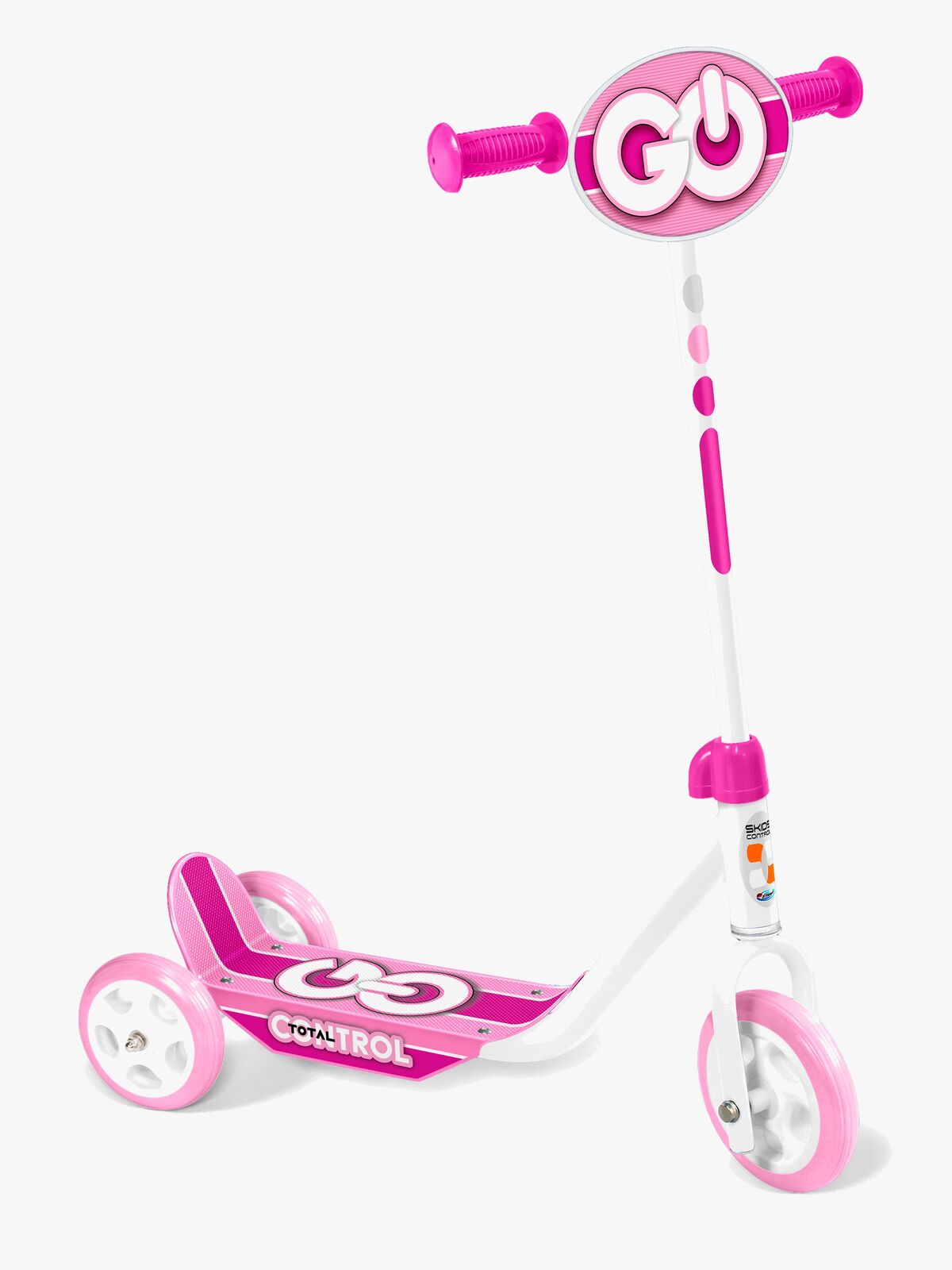 Stamp Skids Control 3-hjuls Sparkesykkel, Rosa/Hvit