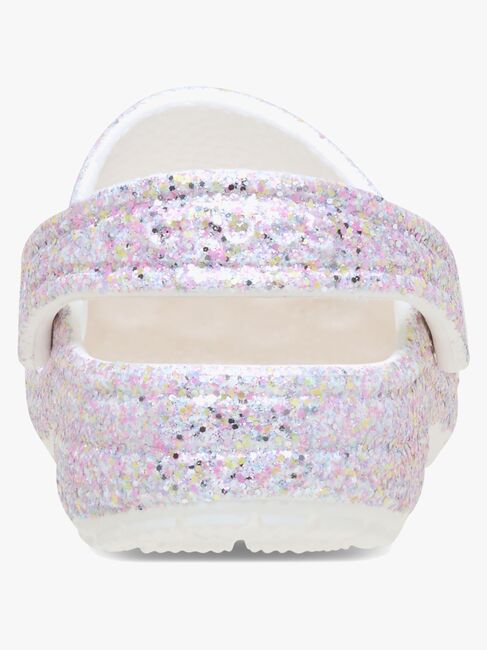 Crocs Classic Fantasy Glitter Kids Sandaler, White