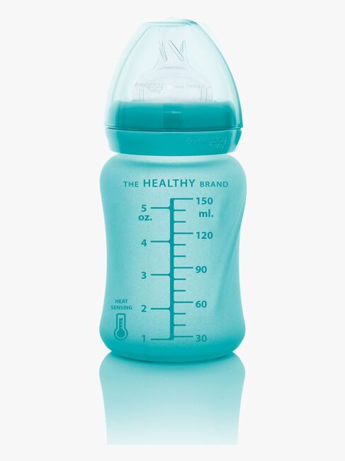 Everyday Baby Varmeindikerende Tåteflaske Glass 150 ml, Turkis