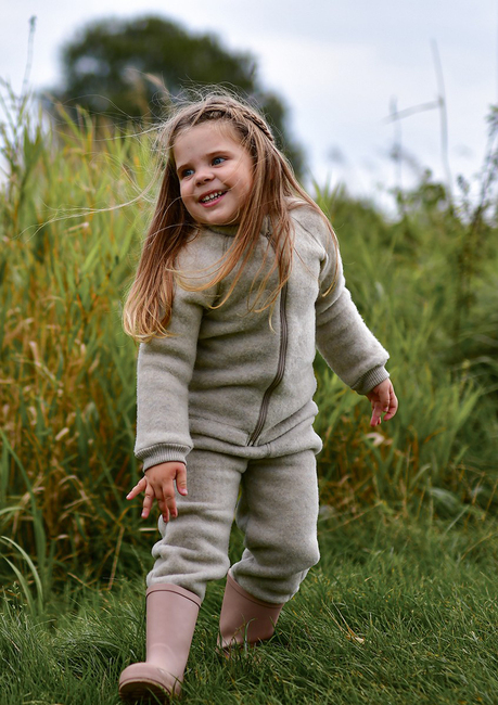 Mikk-Line Fleecebukser Merinoull, Melange Offwhite