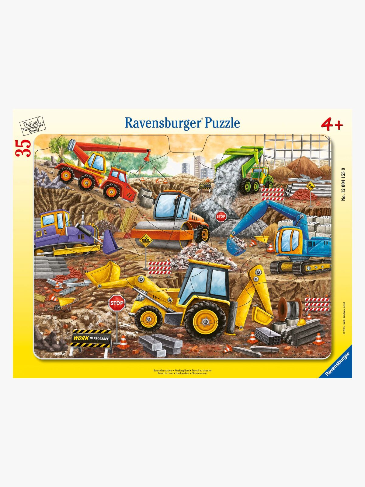 Ravensburger Rammepuslespill Byggeplass 35 Brikker