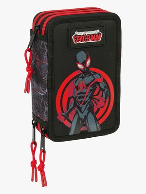 Marvel Spider-Man Miles Morales  Fylt Trippelpennal 37 Deler, Svart