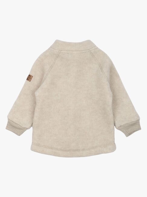 Mikk-Line Fleecejakke Merinoull, Melange Offwhite