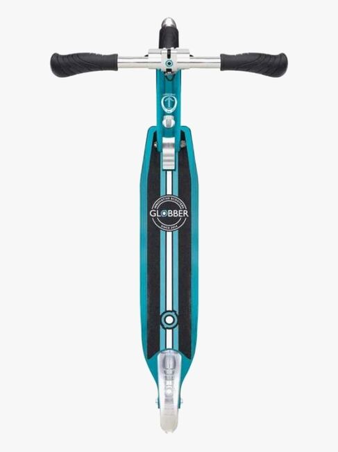 Globber Flow Element Lights Chrome Finish Sparkesykkel, Aqua Blue