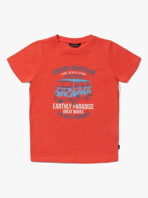 Luca & Lola Riccione T-Shirt 2-pack, Red/Grey Melange