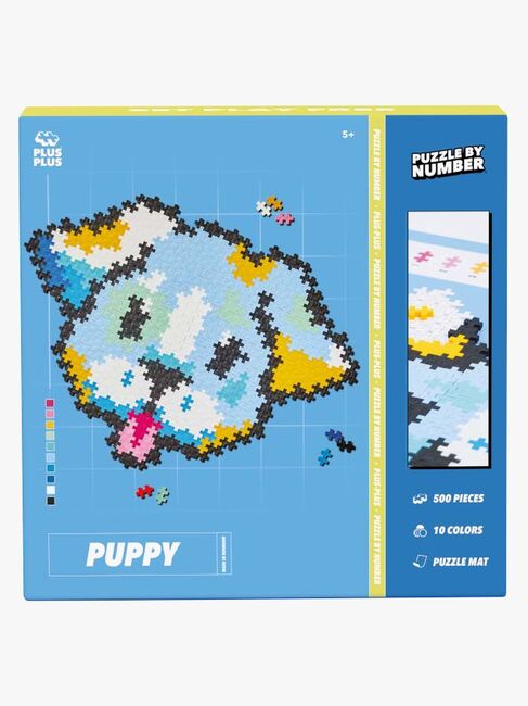 Plus-Plus Puzzle By Number Byggesett Hundevalp 500 Deler